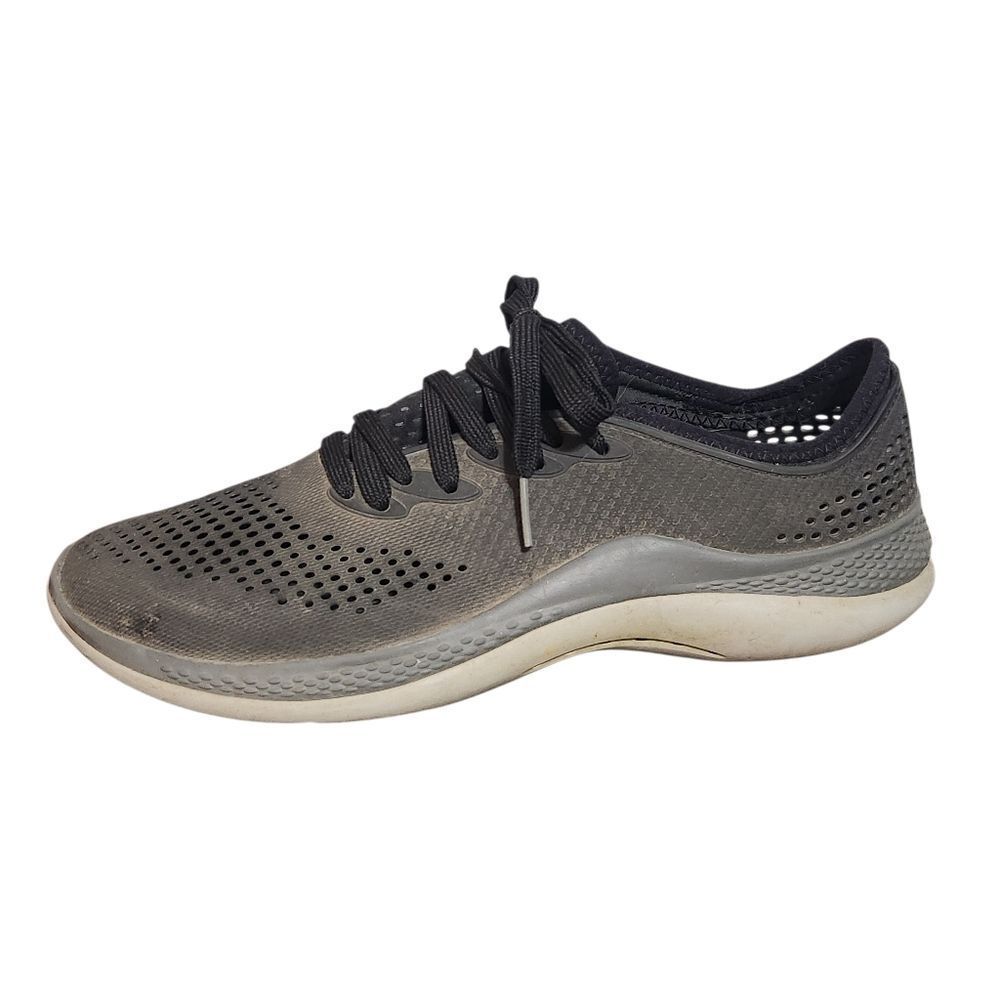 Crocs Men's LiteRide 360 Pace Sneakers Black Gray Size 9 Lace Up Waterproof